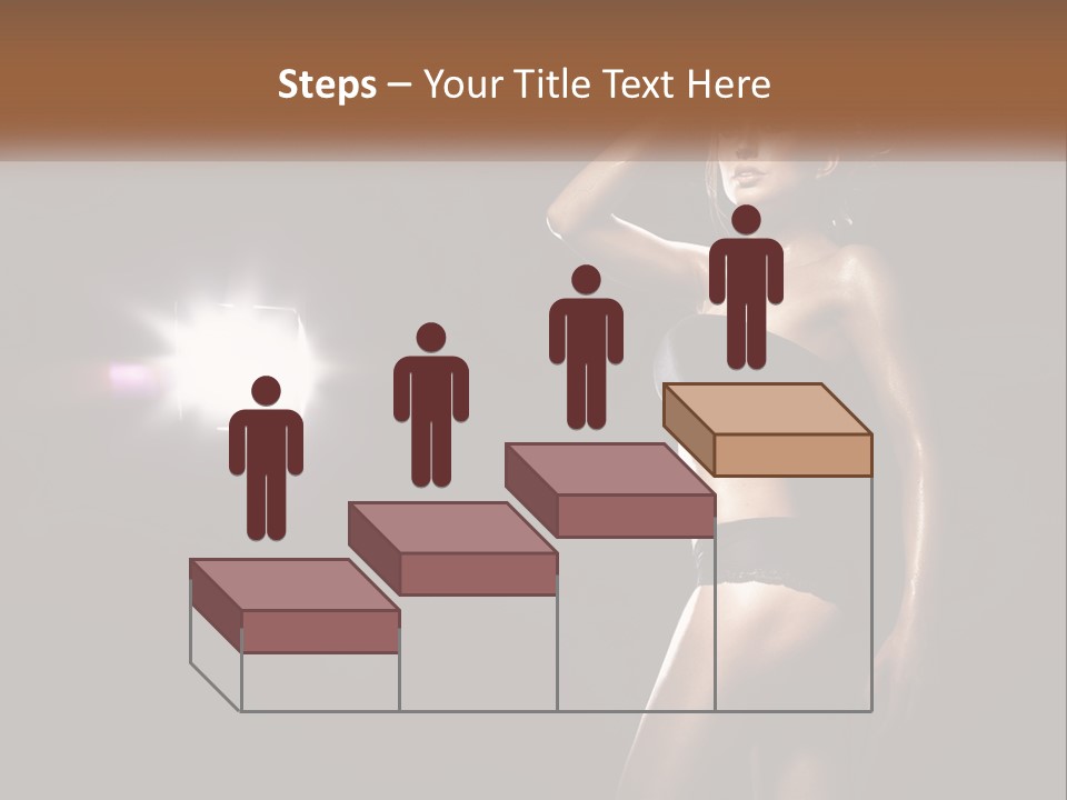 A Beautiful Woman In A Black Top Is Posing For A Picture PowerPoint Template