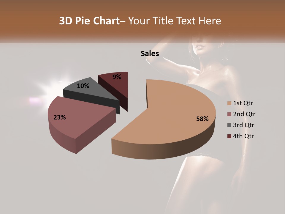 A Beautiful Woman In A Black Top Is Posing For A Picture PowerPoint Template