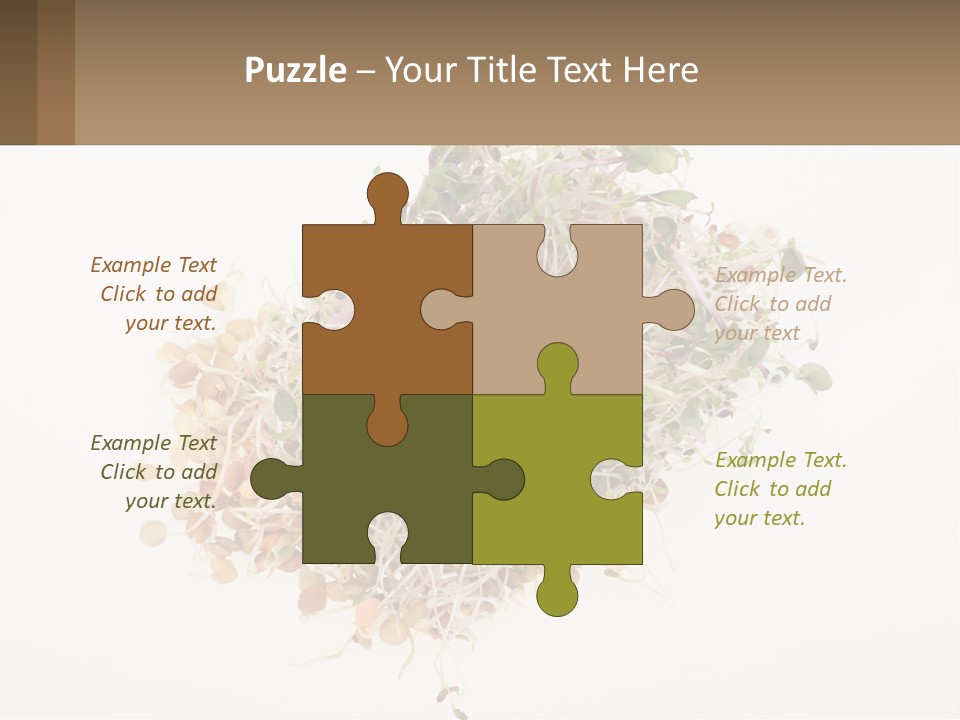 A Pile Of Alfalfa Sprouts On A White Background PowerPoint Template