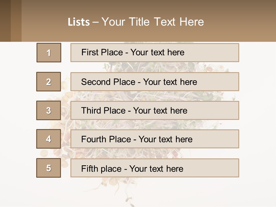 A Pile Of Alfalfa Sprouts On A White Background PowerPoint Template