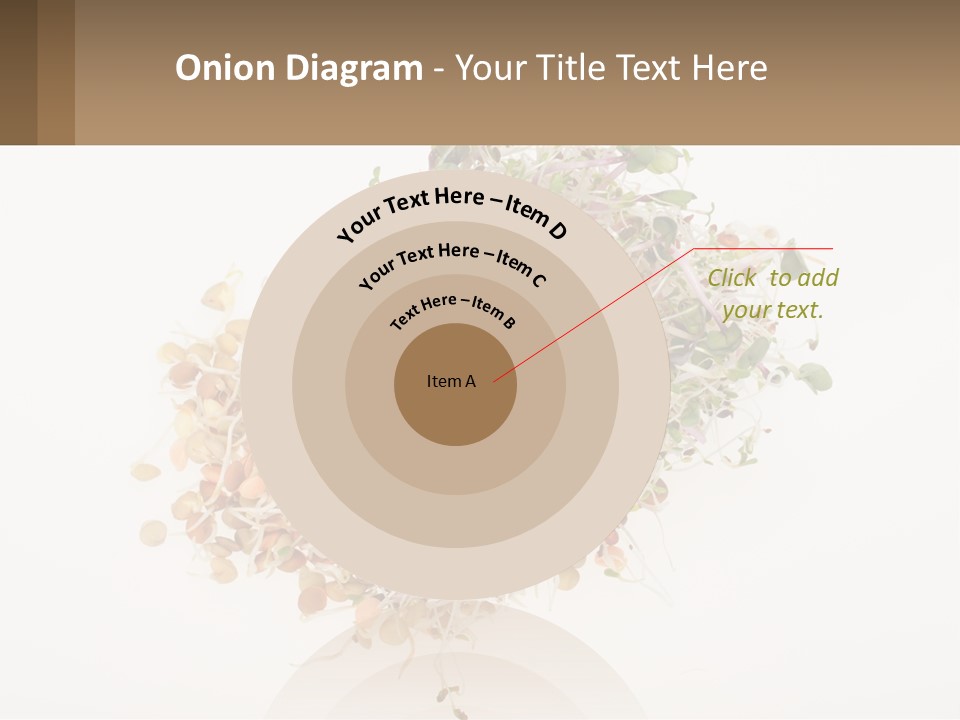 A Pile Of Alfalfa Sprouts On A White Background PowerPoint Template