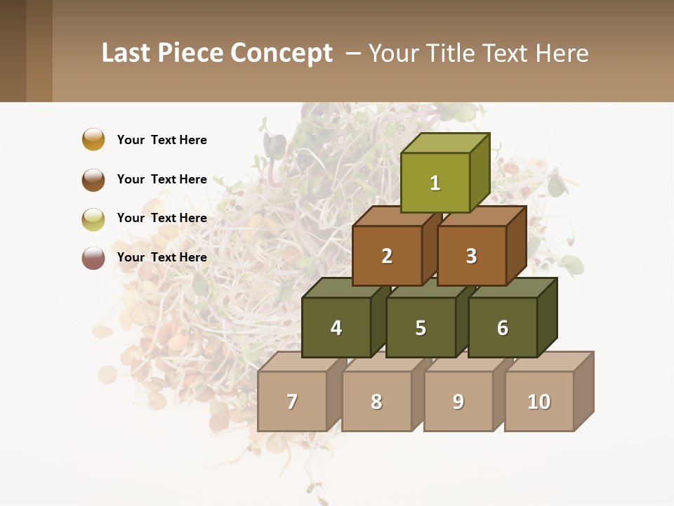 A Pile Of Alfalfa Sprouts On A White Background PowerPoint Template