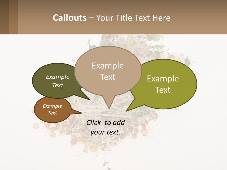 A Pile Of Alfalfa Sprouts On A White Background PowerPoint Template