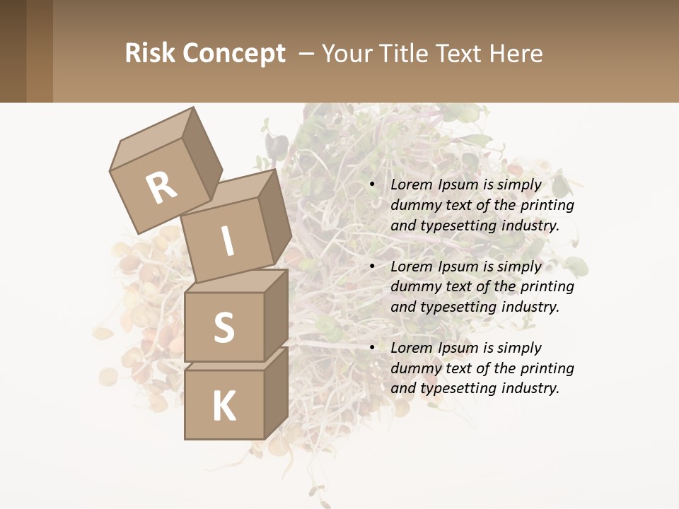 A Pile Of Alfalfa Sprouts On A White Background PowerPoint Template