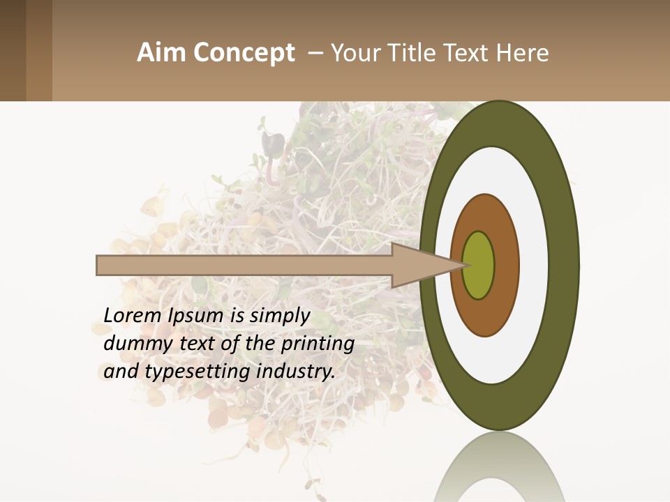 A Pile Of Alfalfa Sprouts On A White Background PowerPoint Template
