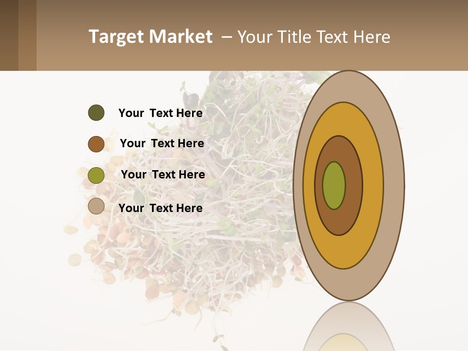 A Pile Of Alfalfa Sprouts On A White Background PowerPoint Template