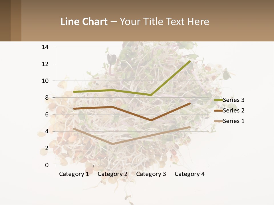 A Pile Of Alfalfa Sprouts On A White Background PowerPoint Template