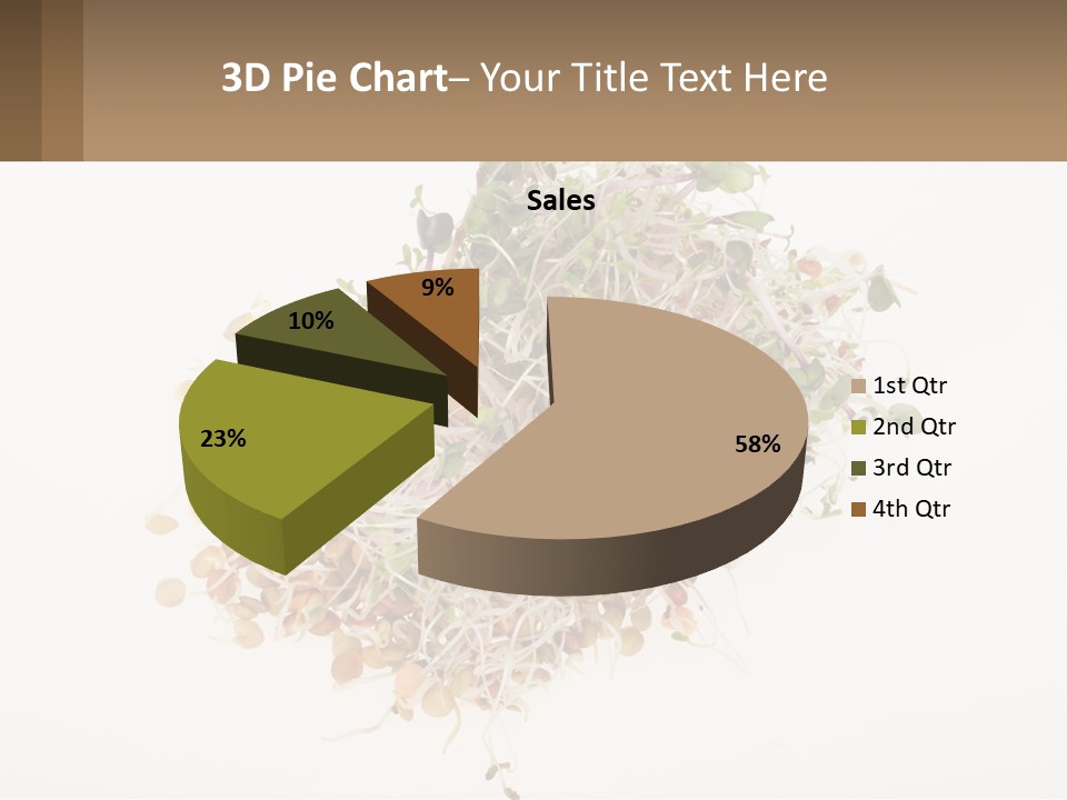 A Pile Of Alfalfa Sprouts On A White Background PowerPoint Template