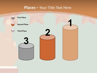 A Hand Pointing At Five Stars On A Wall PowerPoint Template