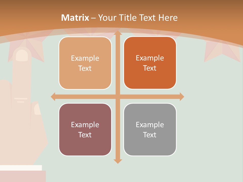 A Hand Pointing At Five Stars On A Wall PowerPoint Template