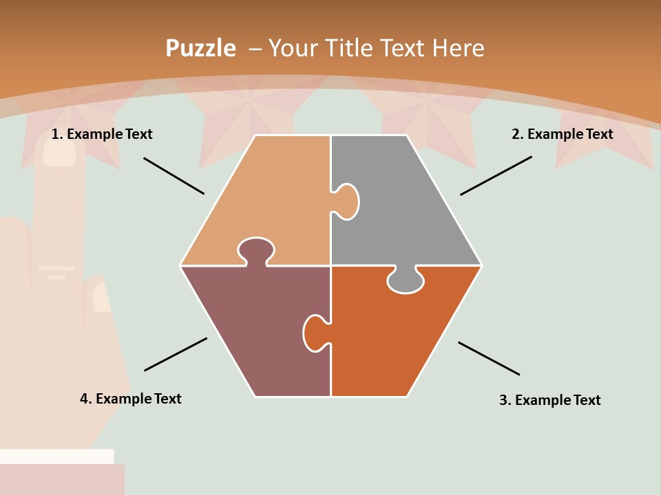 A Hand Pointing At Five Stars On A Wall PowerPoint Template