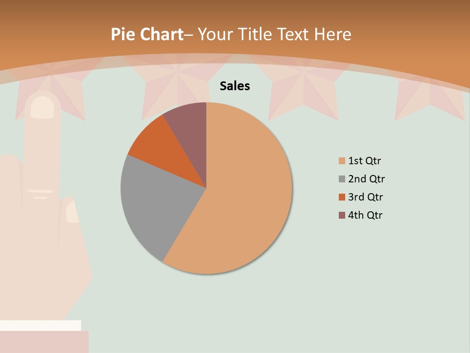 A Hand Pointing At Five Stars On A Wall PowerPoint Template