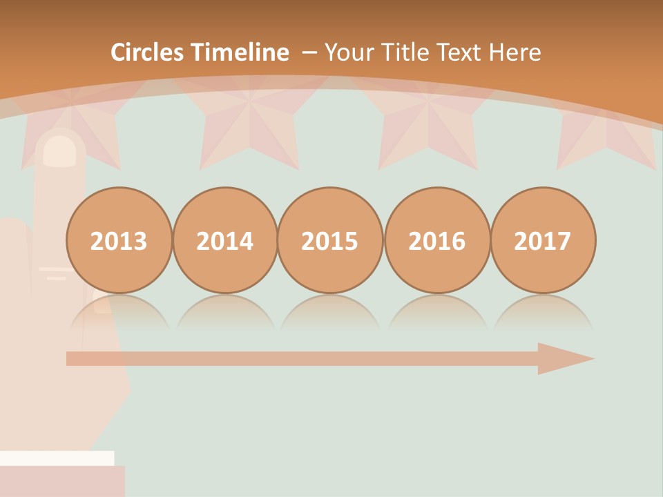 A Hand Pointing At Five Stars On A Wall PowerPoint Template