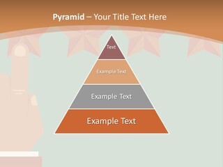 A Hand Pointing At Five Stars On A Wall PowerPoint Template