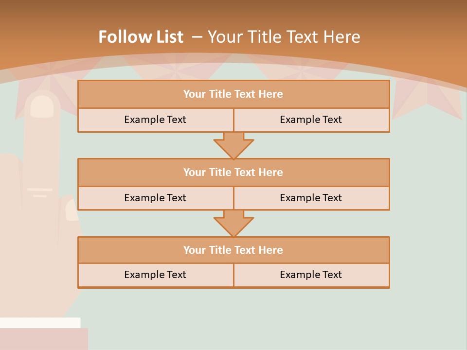 A Hand Pointing At Five Stars On A Wall PowerPoint Template