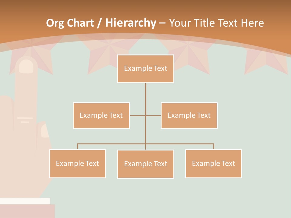 A Hand Pointing At Five Stars On A Wall PowerPoint Template