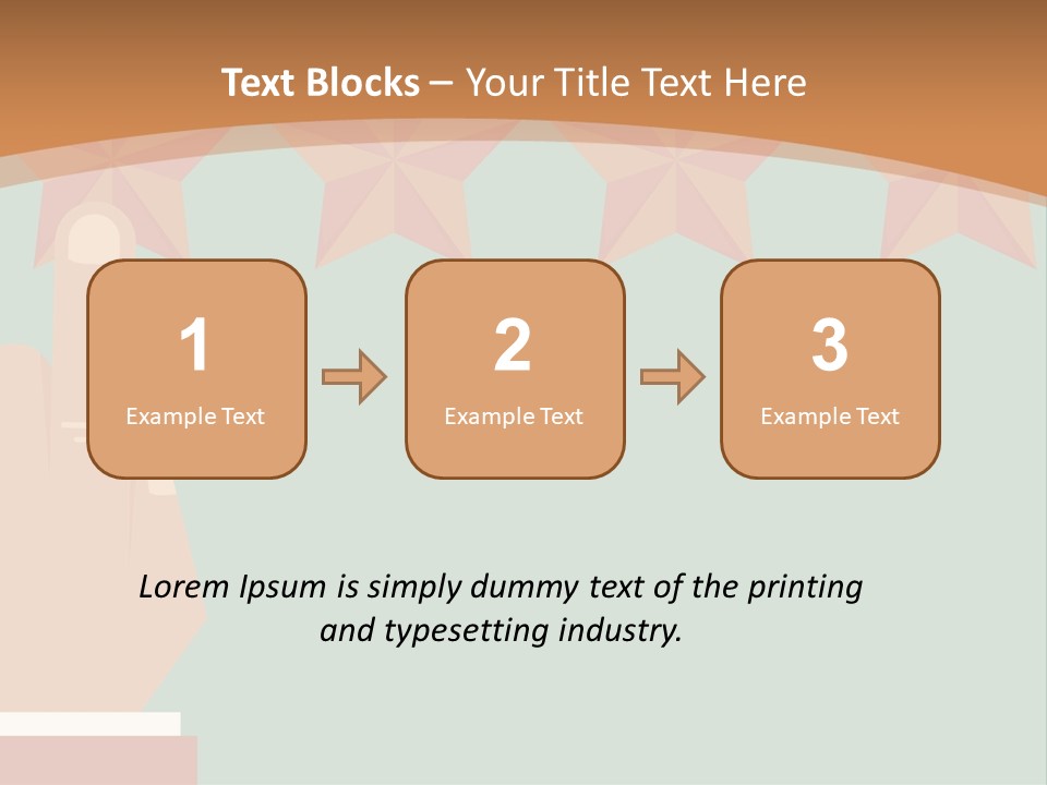 A Hand Pointing At Five Stars On A Wall PowerPoint Template