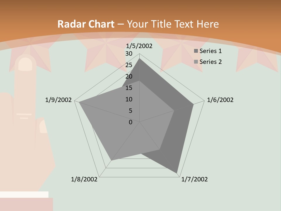 A Hand Pointing At Five Stars On A Wall PowerPoint Template