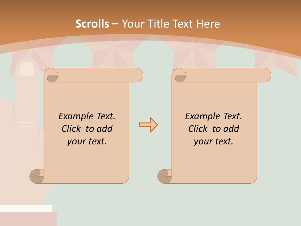 A Hand Pointing At Five Stars On A Wall PowerPoint Template