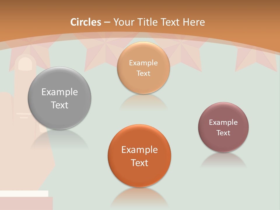 A Hand Pointing At Five Stars On A Wall PowerPoint Template