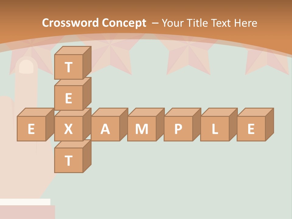 A Hand Pointing At Five Stars On A Wall PowerPoint Template