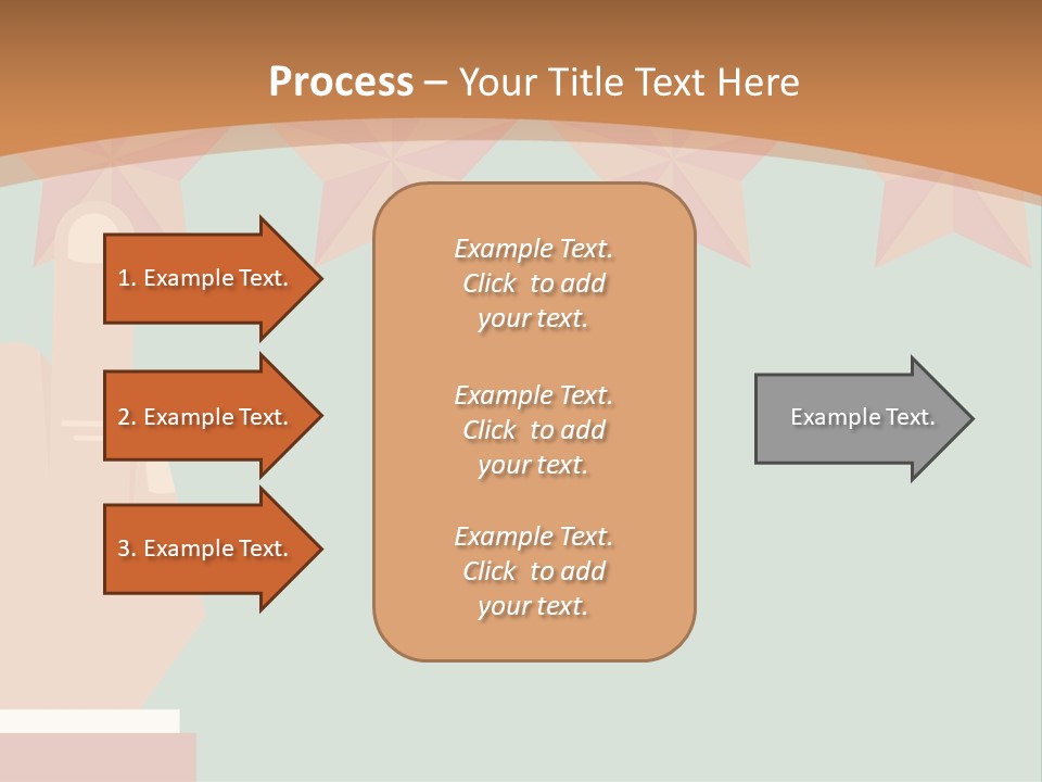A Hand Pointing At Five Stars On A Wall PowerPoint Template