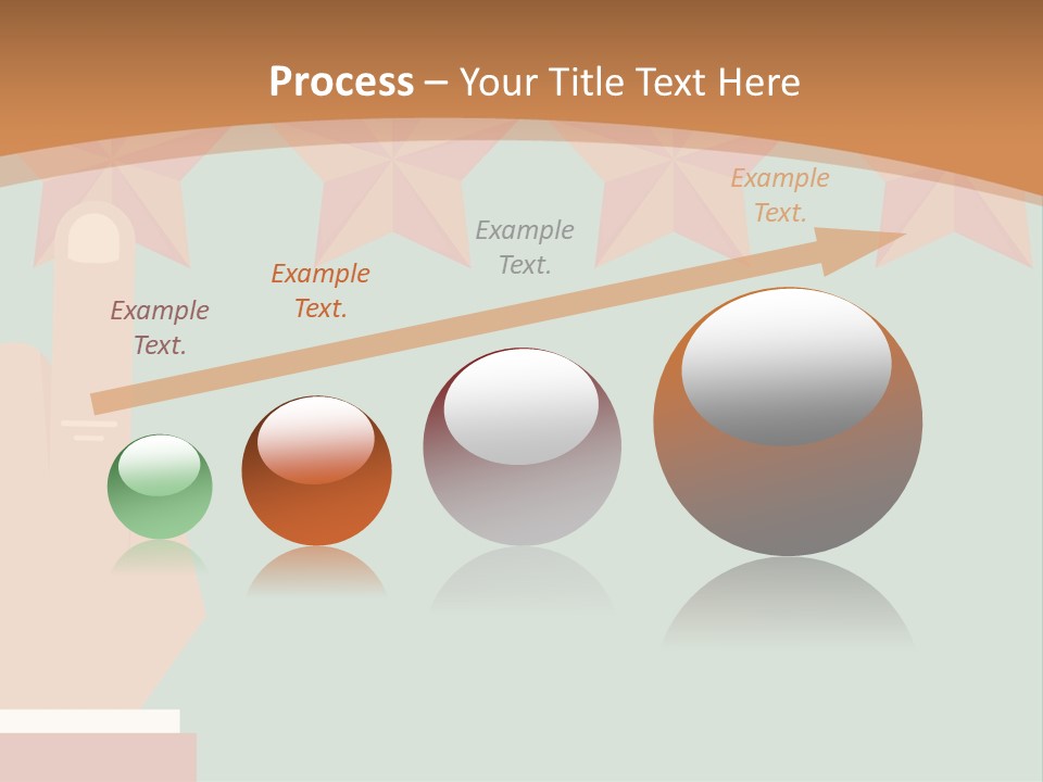 A Hand Pointing At Five Stars On A Wall PowerPoint Template