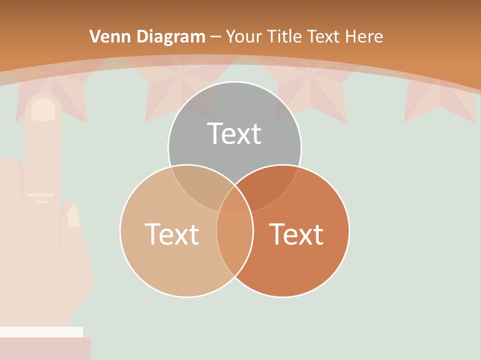 A Hand Pointing At Five Stars On A Wall PowerPoint Template