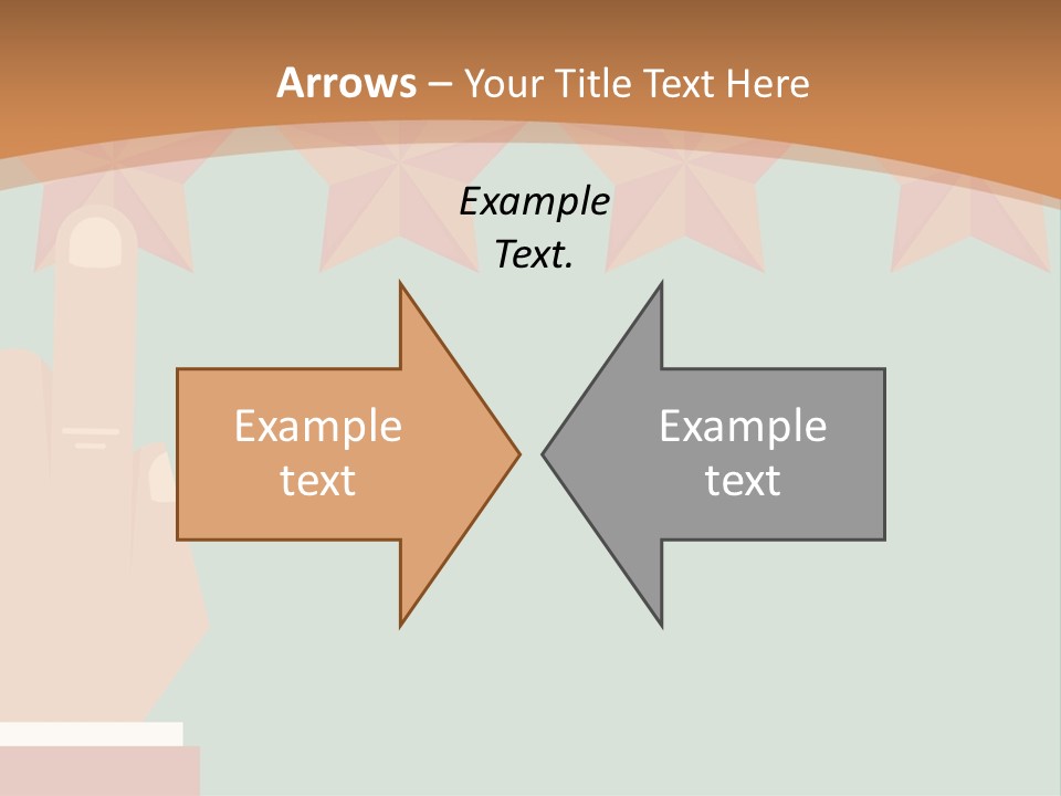 A Hand Pointing At Five Stars On A Wall PowerPoint Template