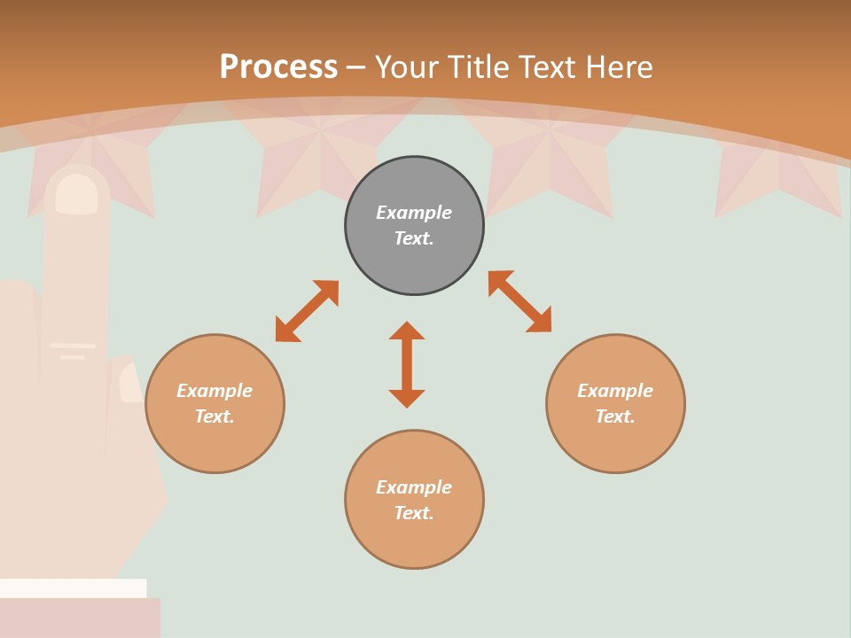 A Hand Pointing At Five Stars On A Wall PowerPoint Template