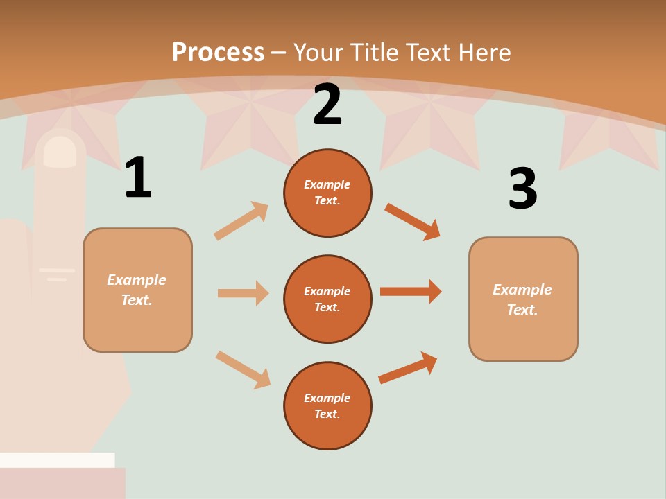 A Hand Pointing At Five Stars On A Wall PowerPoint Template