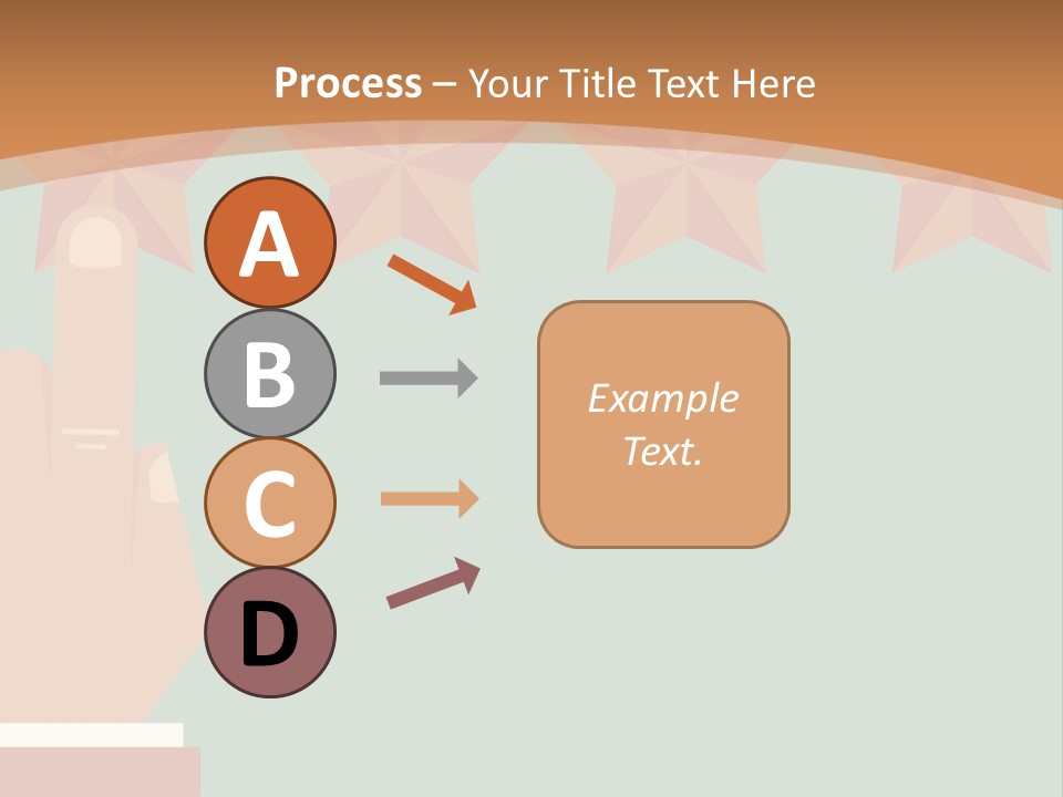 A Hand Pointing At Five Stars On A Wall PowerPoint Template