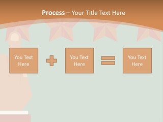 A Hand Pointing At Five Stars On A Wall PowerPoint Template