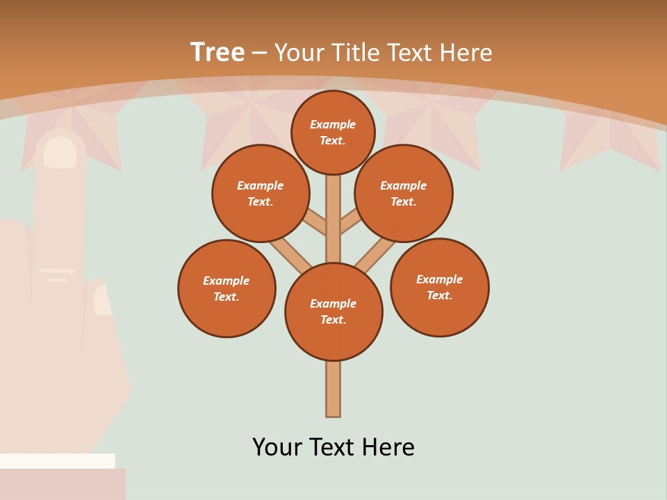 A Hand Pointing At Five Stars On A Wall PowerPoint Template