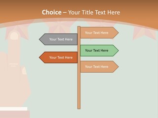 A Hand Pointing At Five Stars On A Wall PowerPoint Template