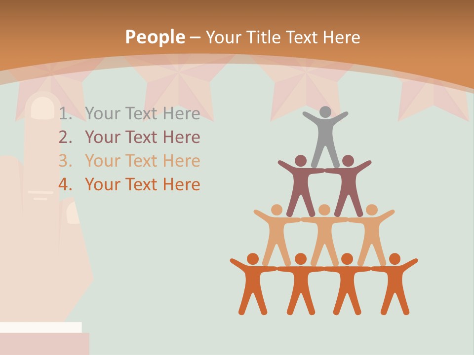 A Hand Pointing At Five Stars On A Wall PowerPoint Template