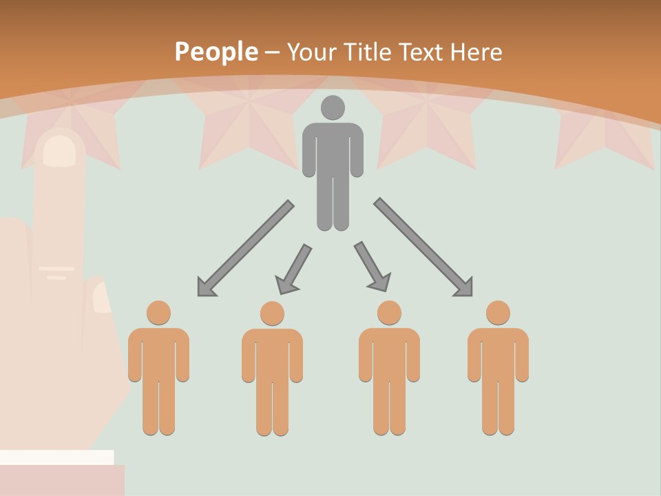 A Hand Pointing At Five Stars On A Wall PowerPoint Template