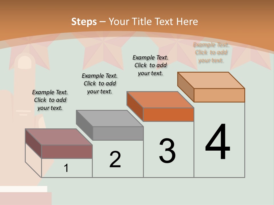 A Hand Pointing At Five Stars On A Wall PowerPoint Template