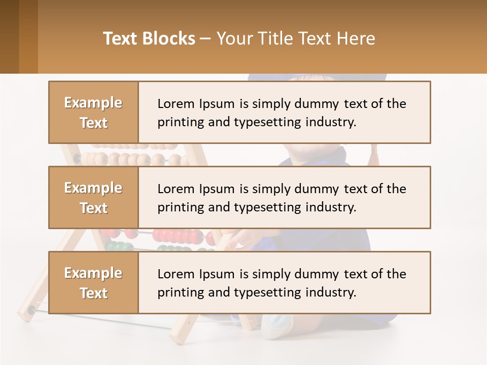 A Child In A Graduation Cap And Gown Playing With An Abacusk PowerPoint Template