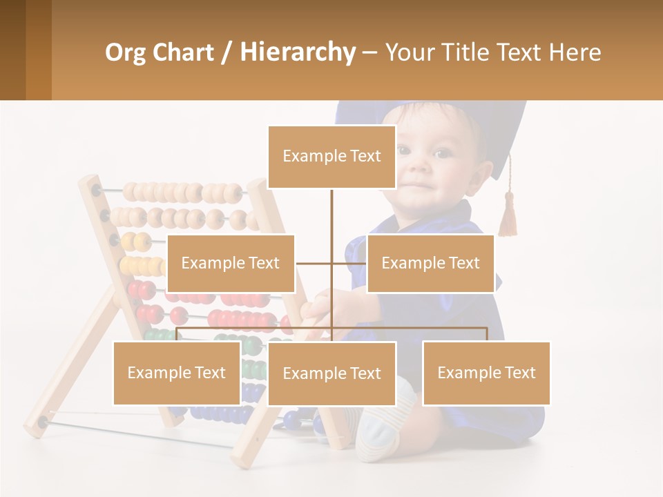 A Child In A Graduation Cap And Gown Playing With An Abacusk PowerPoint Template