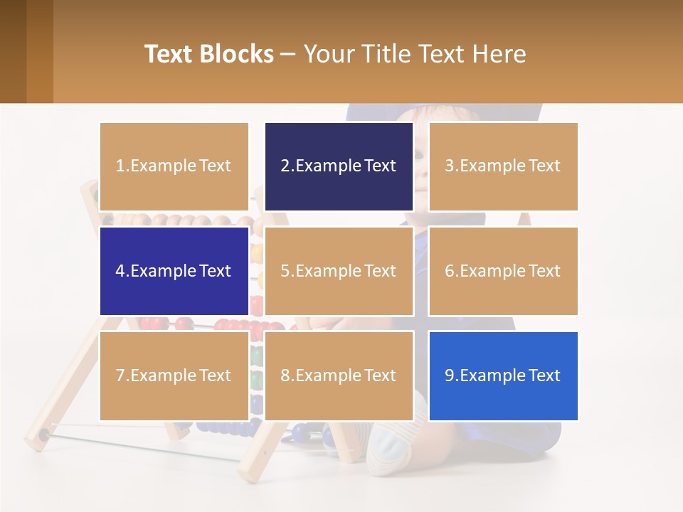 A Child In A Graduation Cap And Gown Playing With An Abacusk PowerPoint Template