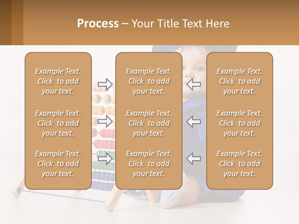 A Child In A Graduation Cap And Gown Playing With An Abacusk PowerPoint Template