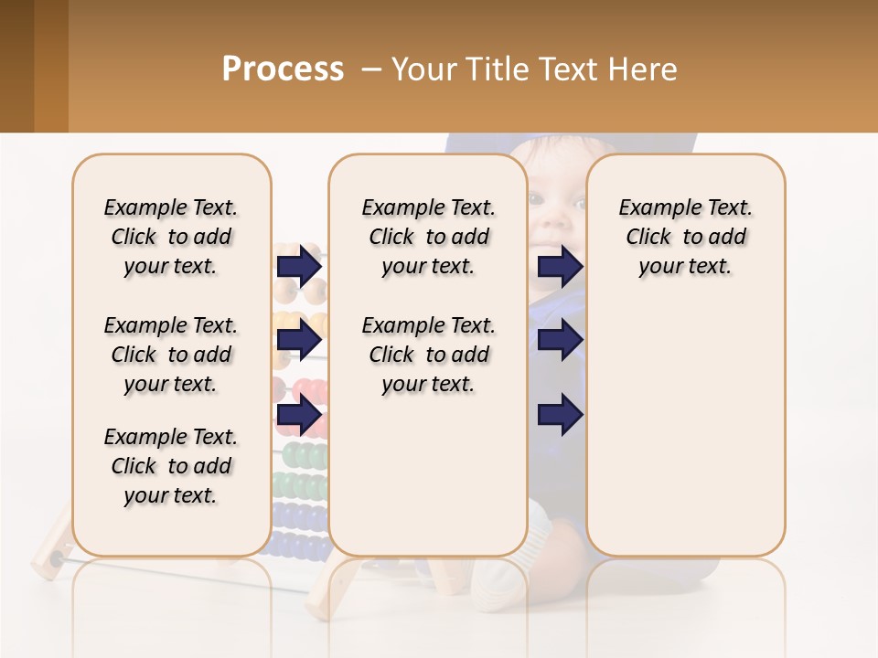 A Child In A Graduation Cap And Gown Playing With An Abacusk PowerPoint Template