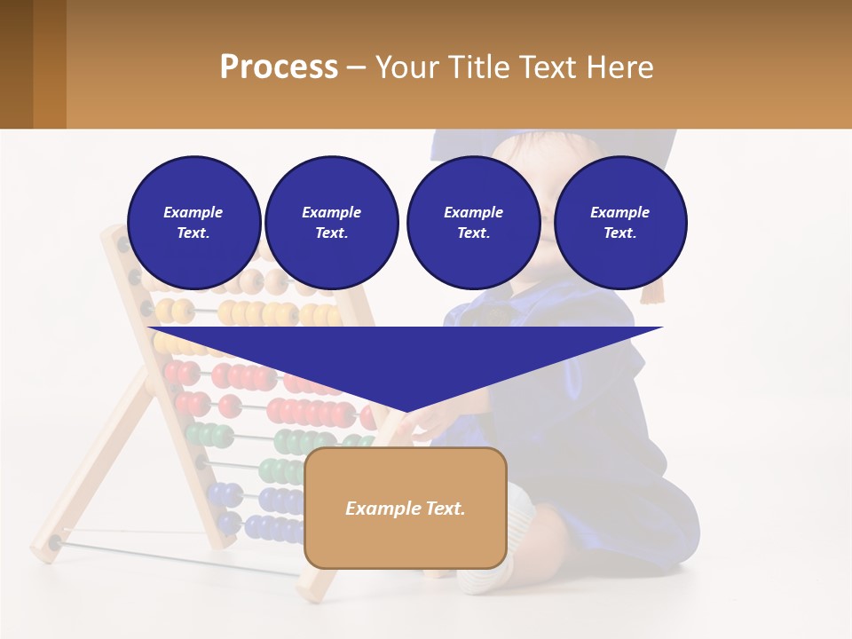 A Child In A Graduation Cap And Gown Playing With An Abacusk PowerPoint Template