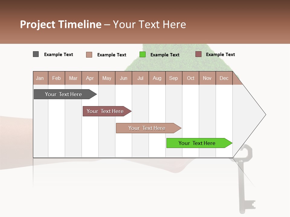 A Person Holding A Key To A Green House PowerPoint Template