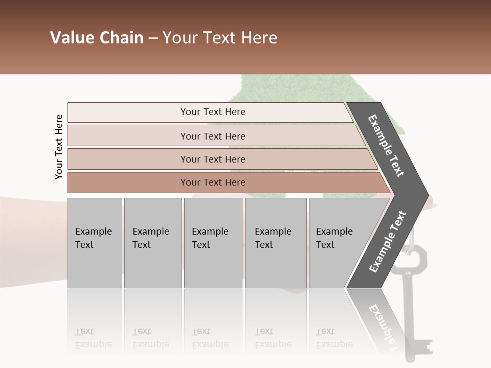 A Person Holding A Key To A Green House PowerPoint Template