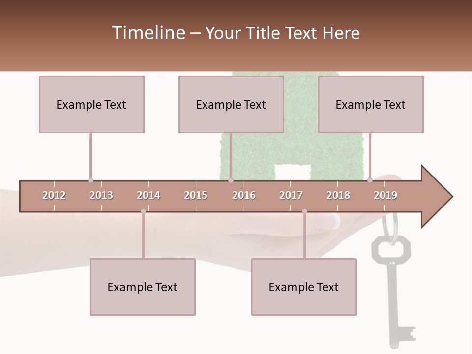 A Person Holding A Key To A Green House PowerPoint Template