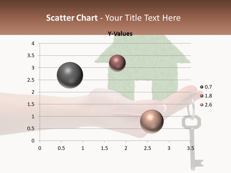A Person Holding A Key To A Green House PowerPoint Template
