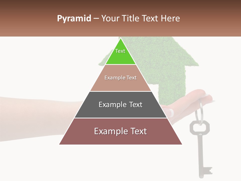 A Person Holding A Key To A Green House PowerPoint Template