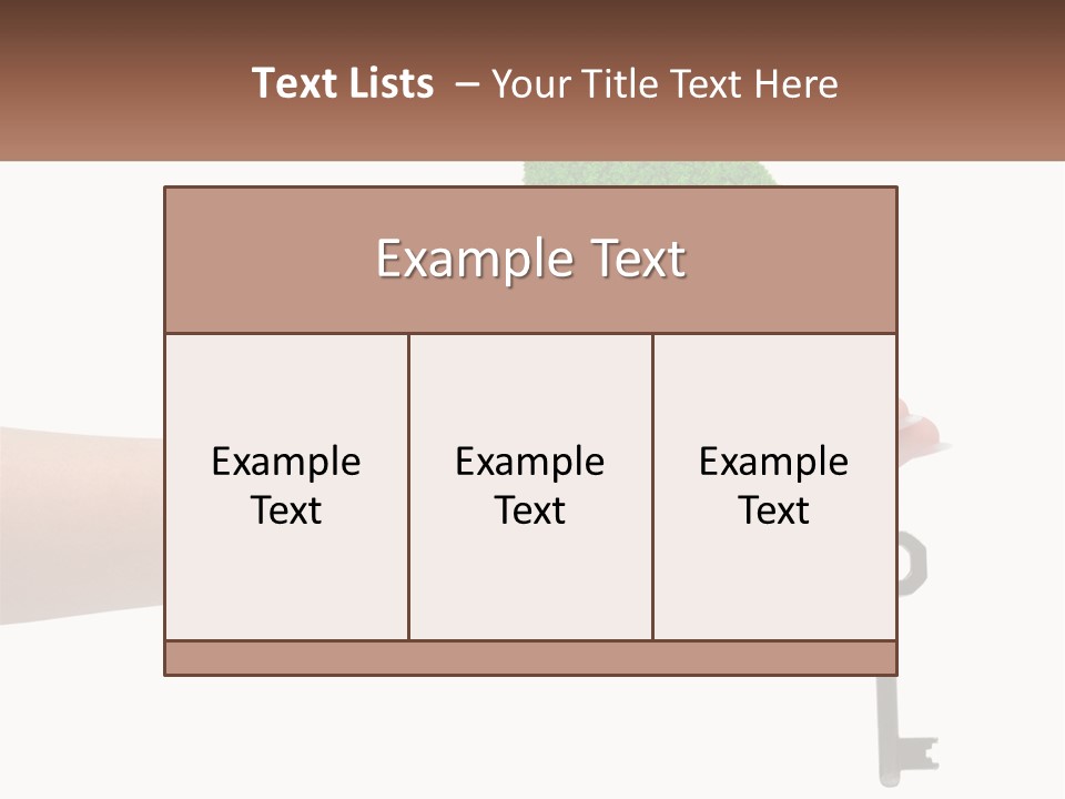 A Person Holding A Key To A Green House PowerPoint Template